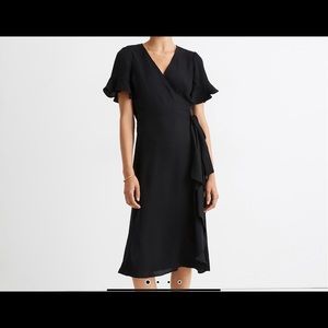Madewell Ruffle Sleeve Wrap Dress
